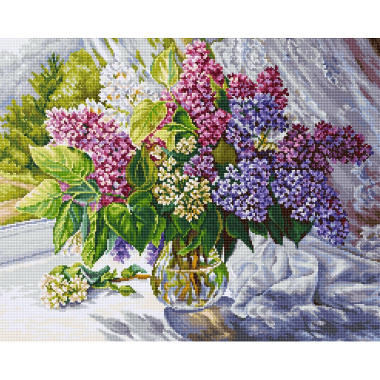 (image for) Lilac Bouquet Counted Cross Stitch Kit